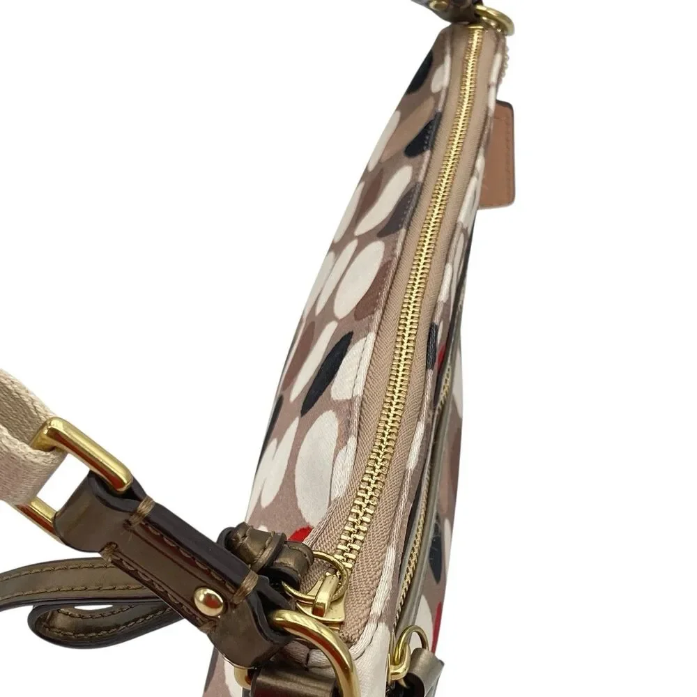 Coach Poppy Watercolor Dot East/West Swingpack Shoulder‎ Bag - Picture 11 of 16